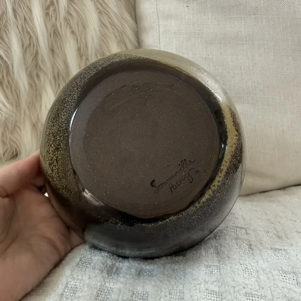 Sommerville Pottery Bowl Set of 3 Hand Thrown Studio Pulteney NY Glazed Neutral